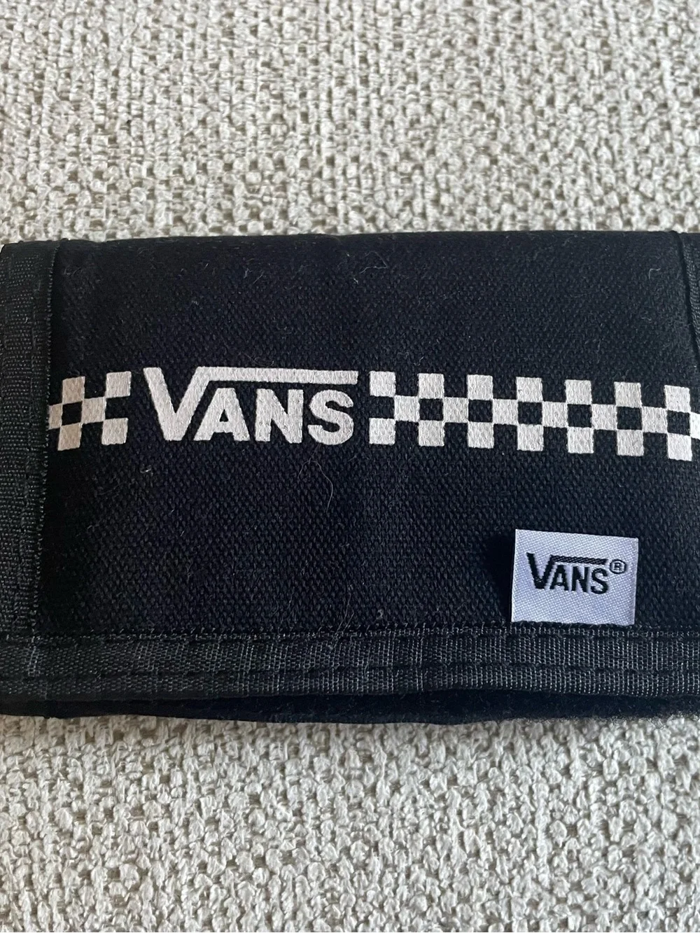 Vans Black and White Checkerboard Trifold Wallet